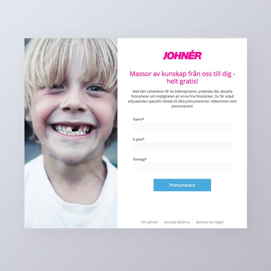 Customized form for website.