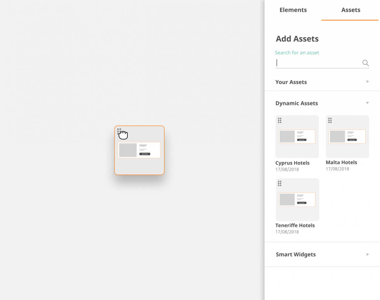 Email tool creative assets