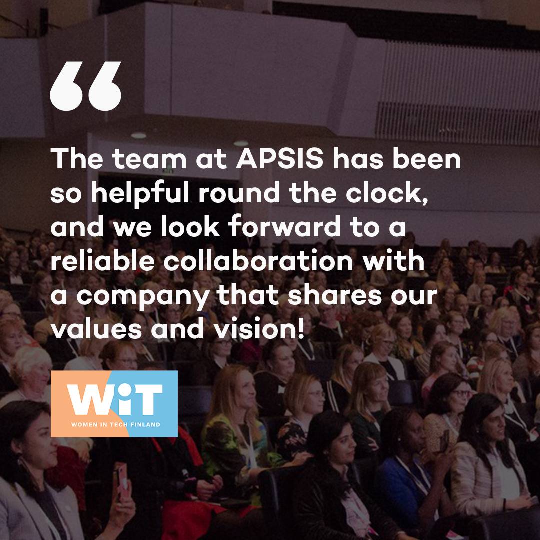 Women in tech is an Apsis One customer, here´s what they have to say about the platform Apsis One.