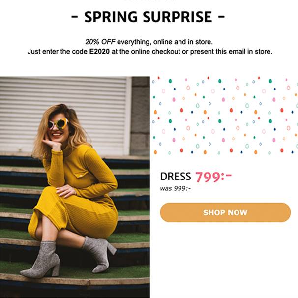 Spring Campaign Email Design Example.