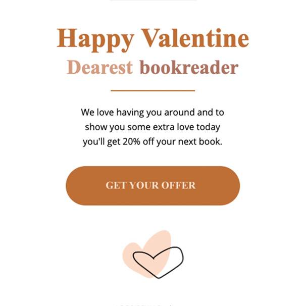 Bookshop email campaign design example.