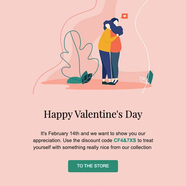 Happy Valentines Day, newsletter example