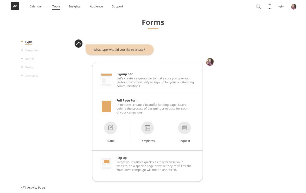 Forms and Pages APSIS One Marketing platform 